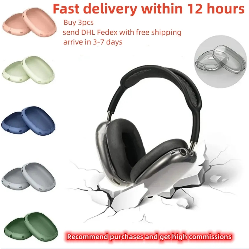 For AirPods Max Bluetooth Headphones Accessories AirPods Pro 2 Wireless Earphone Top Quality Metal Silicone Anti-drop Protective Waterproof Case