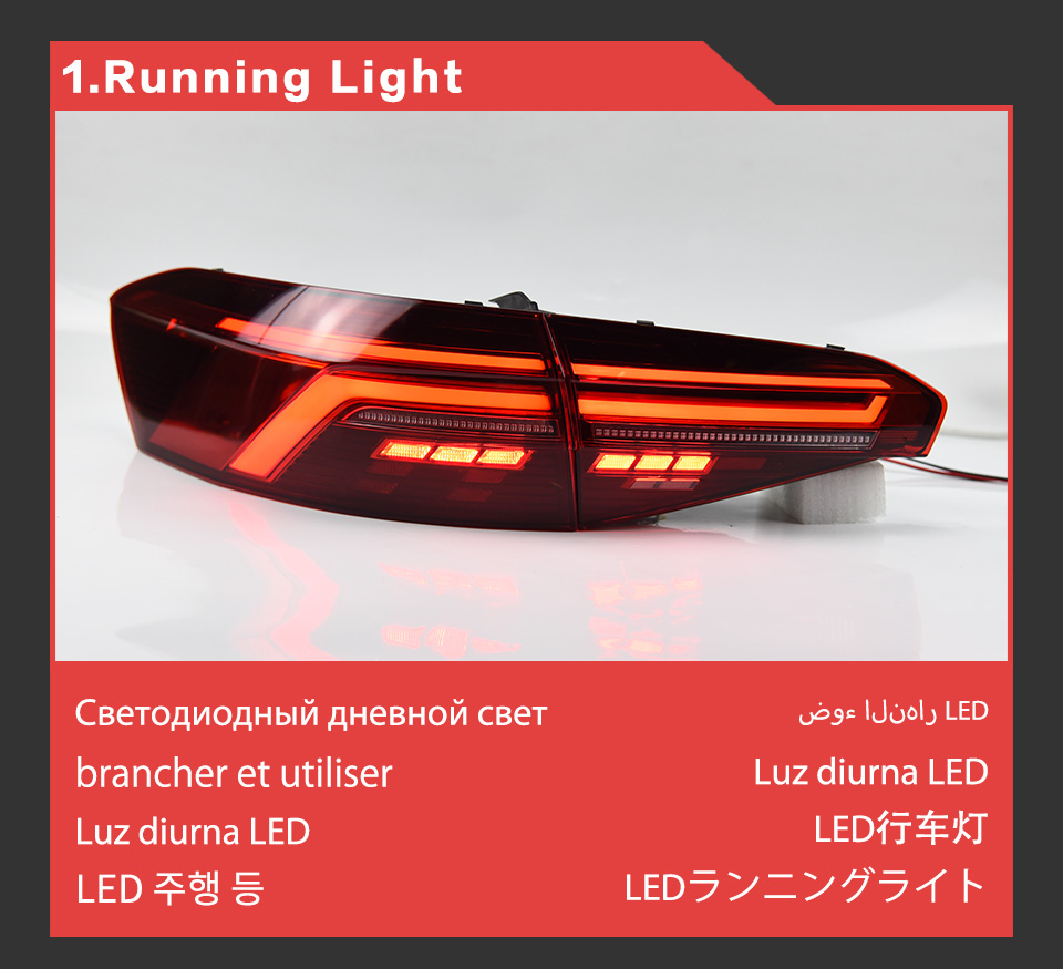 Rear Running Brake Tail Light for VW Passat B8.5 B9 LED Taillight 2019-2020 Turn Signal Car Accessories