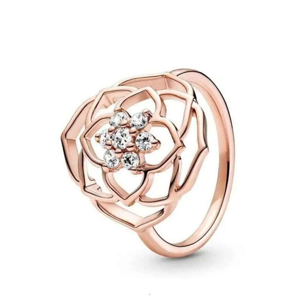 Sier Plating Gold Fashion Women Exquisite Daisy Rose Ring DIY Charm Jewelry
