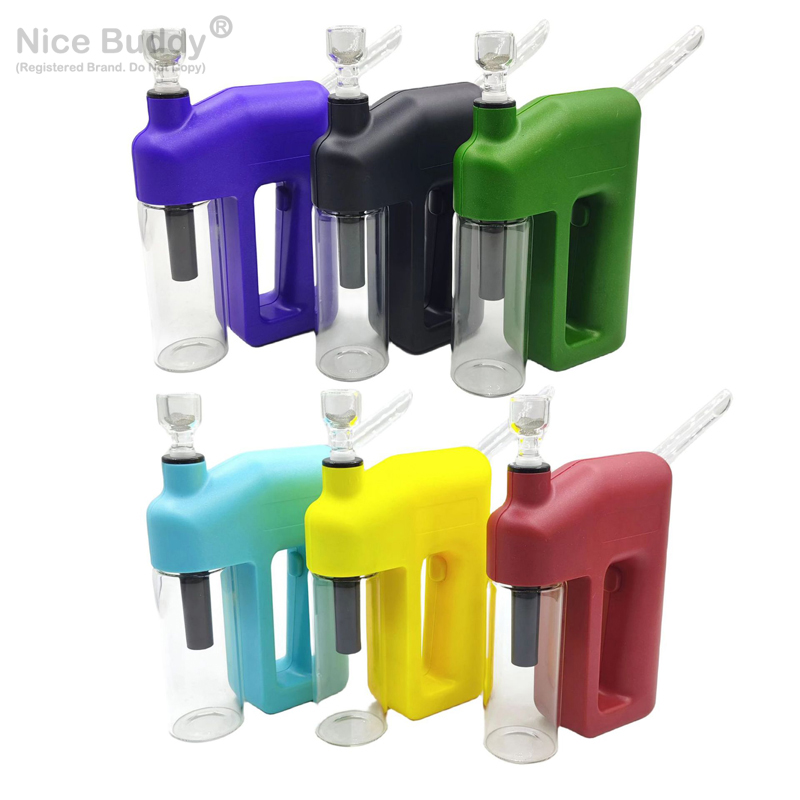 Electric Mini Water Hookah Plastic Glass Bong Water Smoking Pipe Nice Buddy Automatical Smoke Hookah Pipe