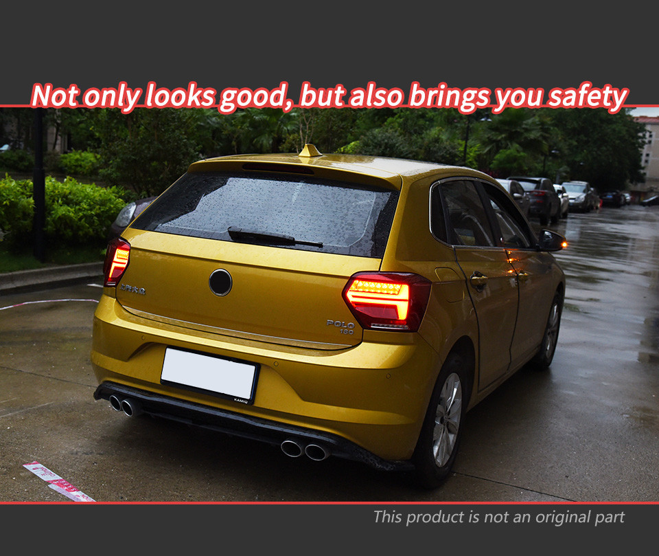 Car Tail Lamp for VW Polo LED Taillight 2019-2021 Rear Running Brake Fog Turn Signal Light Automotive Accessories