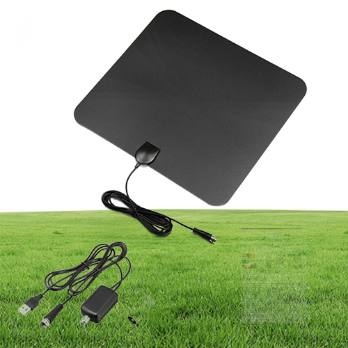 HDTV Antenna TV Digital HD 80 Mile Range Skywire TV Indoor 1080P 4K 16ft Coax Cable Easy Installation High Reception Amplified