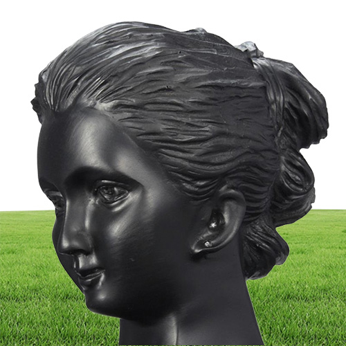 Boutique Counter Black Resin Lady Figure Mannequin Display Bust Stand Jewelry Rack for Necklace Pendant Earrings