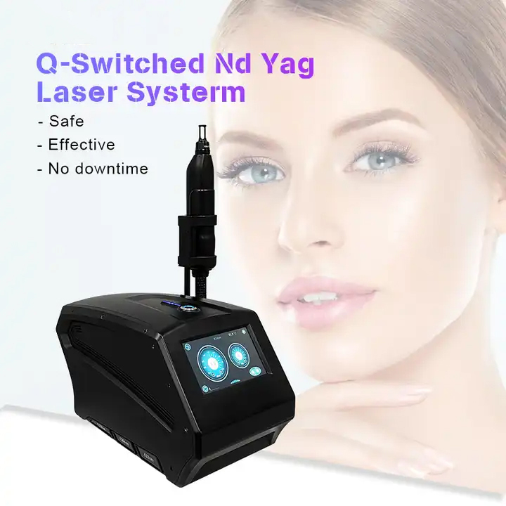 Black Porcelain Picolaser Pigmentation Treatment Device for Tattoo Remove Pain-free Eyebrows Washing Skin Whitening Freckle Acne Therapy