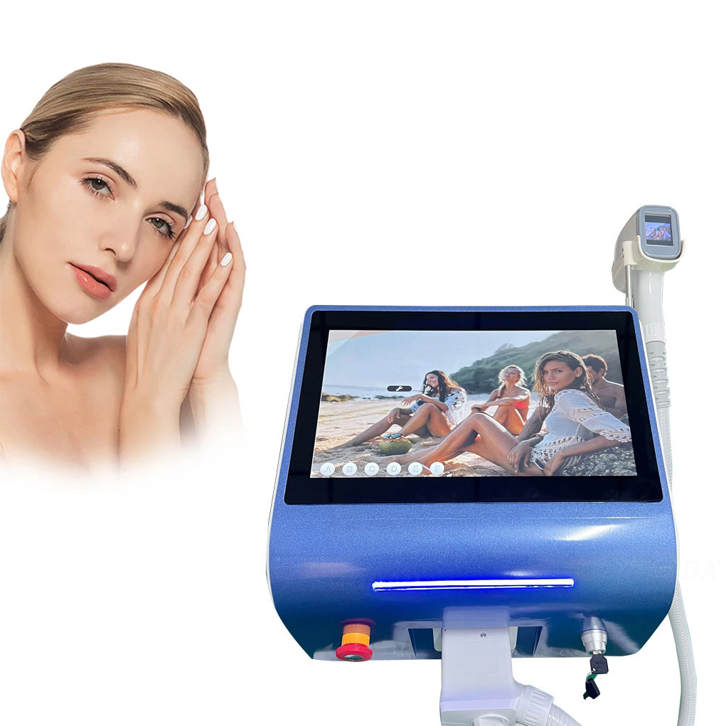 Professional 808nm Diode Laser Hair Removal 3 Wavelength Depilation Skin Rejuvenation 15.6 Inch Screen Portable Diode Hair Remover Instrument