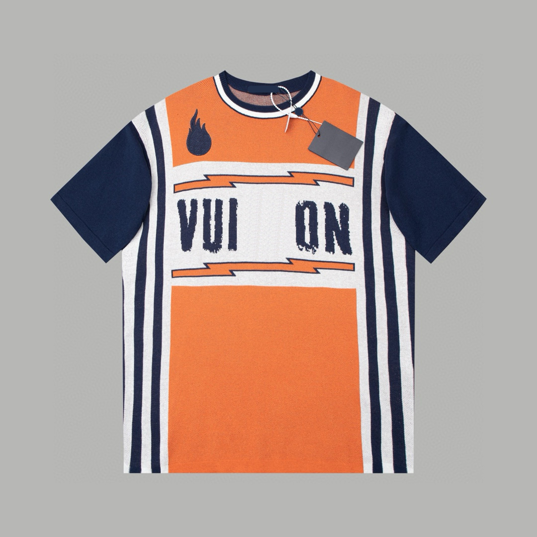 Men's Plus Tees & Polos letter knitted sweater in autumn / winter 2024 knitting machine e Custom detail crew neck cotton 131ed