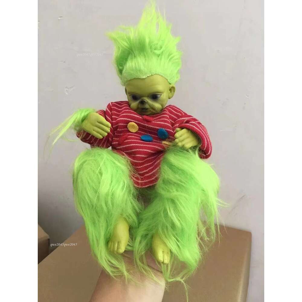 wholesale Decorations Toy Grinch Reborn Baby Realistic Cartoon Christmas Simualtion Doll Kids Halloween Gifts Stuffed Kid Toys fashionable gift hot-se