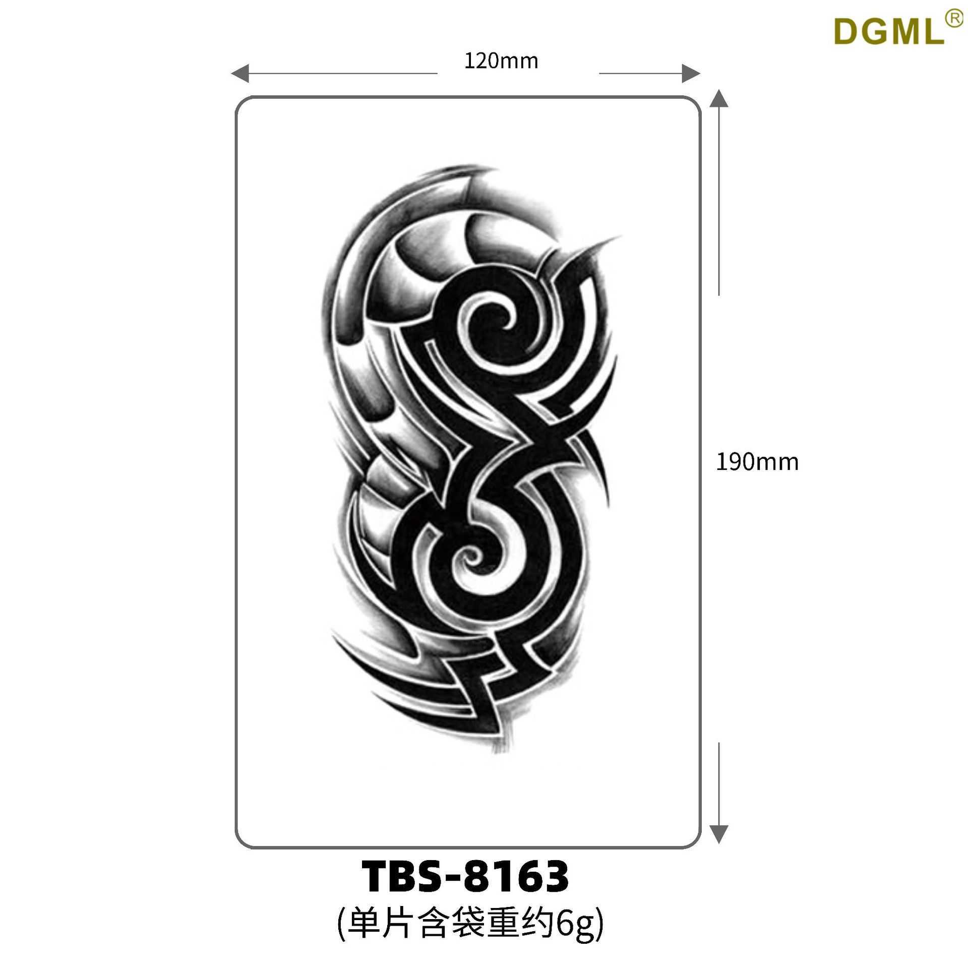 Waterproof Tattoo Sticker Letter Flower Arm TATTOO Cartoon Hot Gold Full Back