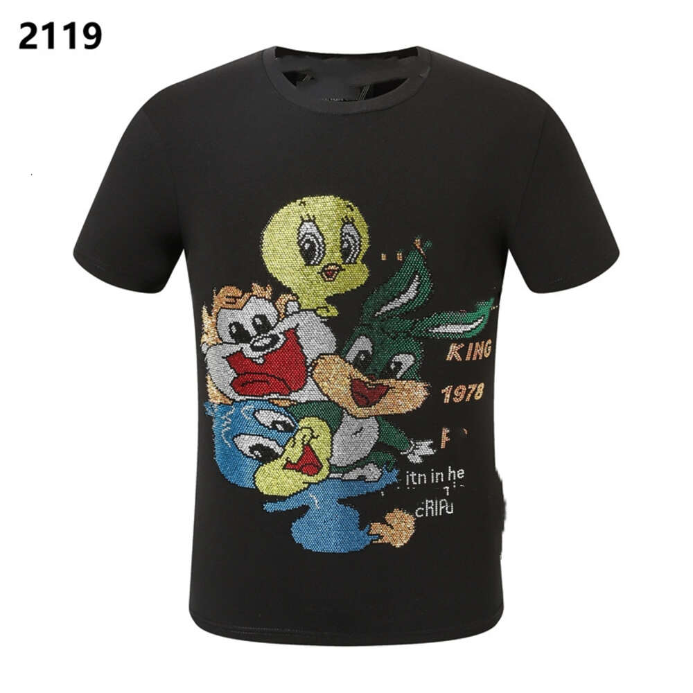 Phillips Plein T Shirt Skulls Philp Plein T Shirts Mens Fashion Streetwear Plien O Neck Short Sleeve Slim Modal Cotton Casual Pilipp Plain T-Shirts Man Plus bd2