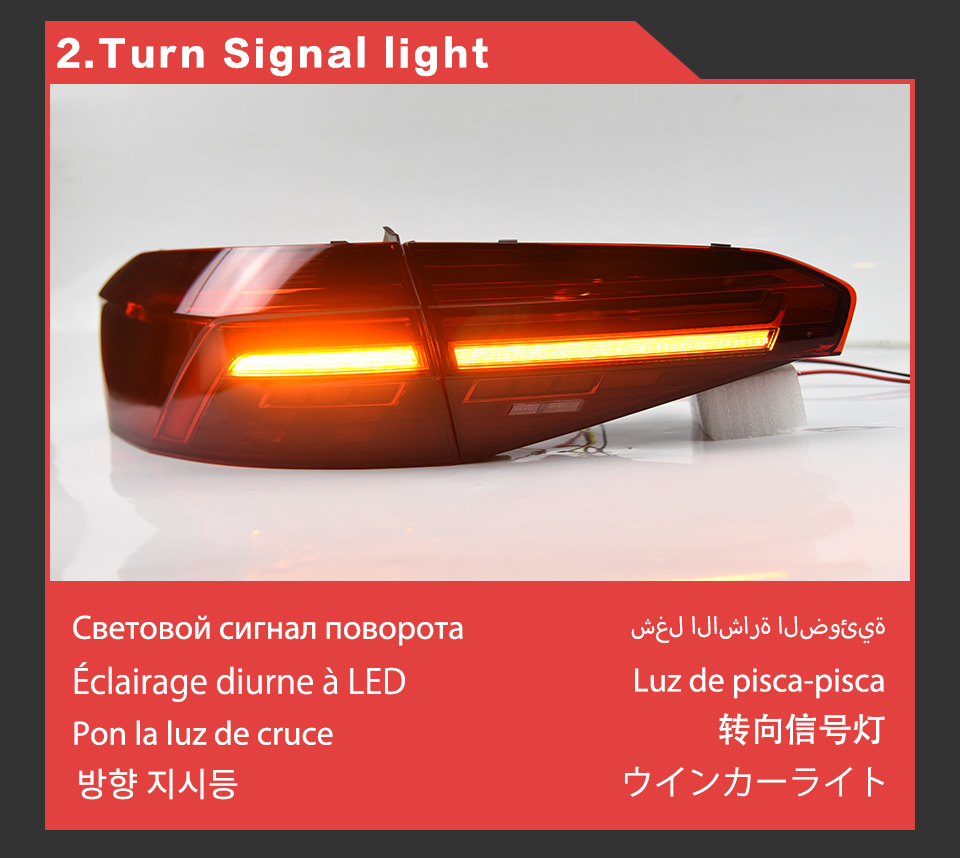 Rear Running Brake Tail Light for VW Passat B8.5 B9 LED Taillight 2019-2020 Turn Signal Car Accessories