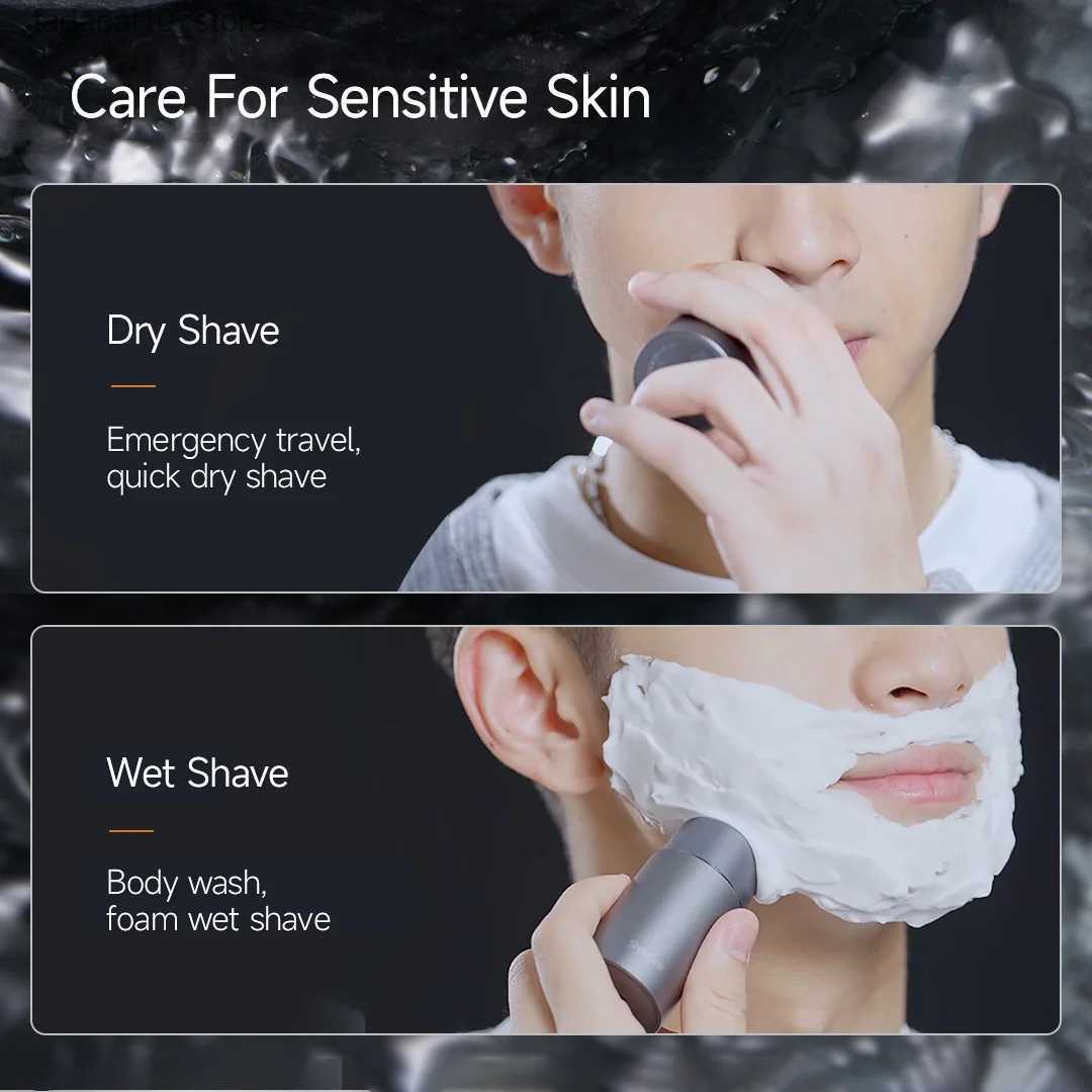 Electric Shavers Youpin ShowSee Smart Sensor Shaver Mini Body Stong Power IPX7 Waterproof Wireless Electric Beard Razor Men Shaving Machine Q240119