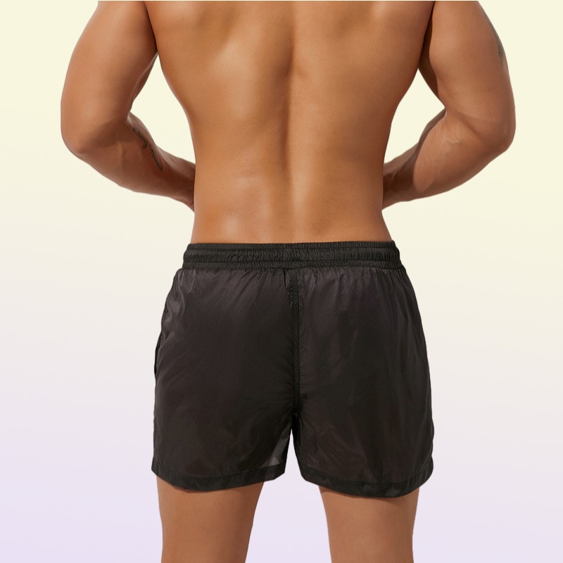 Men039s Mesh Sheer See Through Boxers Shorts Drawstring Swim Surf Trunks Underwear Breathing Watershort Lounge Pants with Pocke7412446