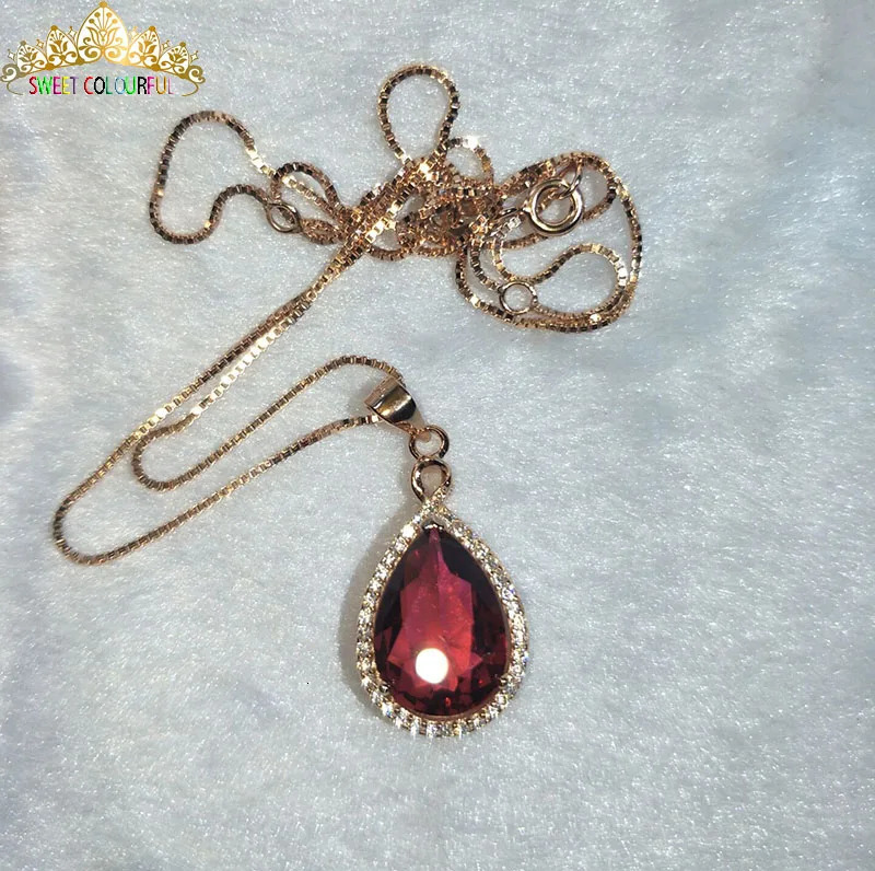 Jewelry 100% 925 Silver Necklace and plating 18 K not fade Coloured Jewelry Necklace H9983 240119