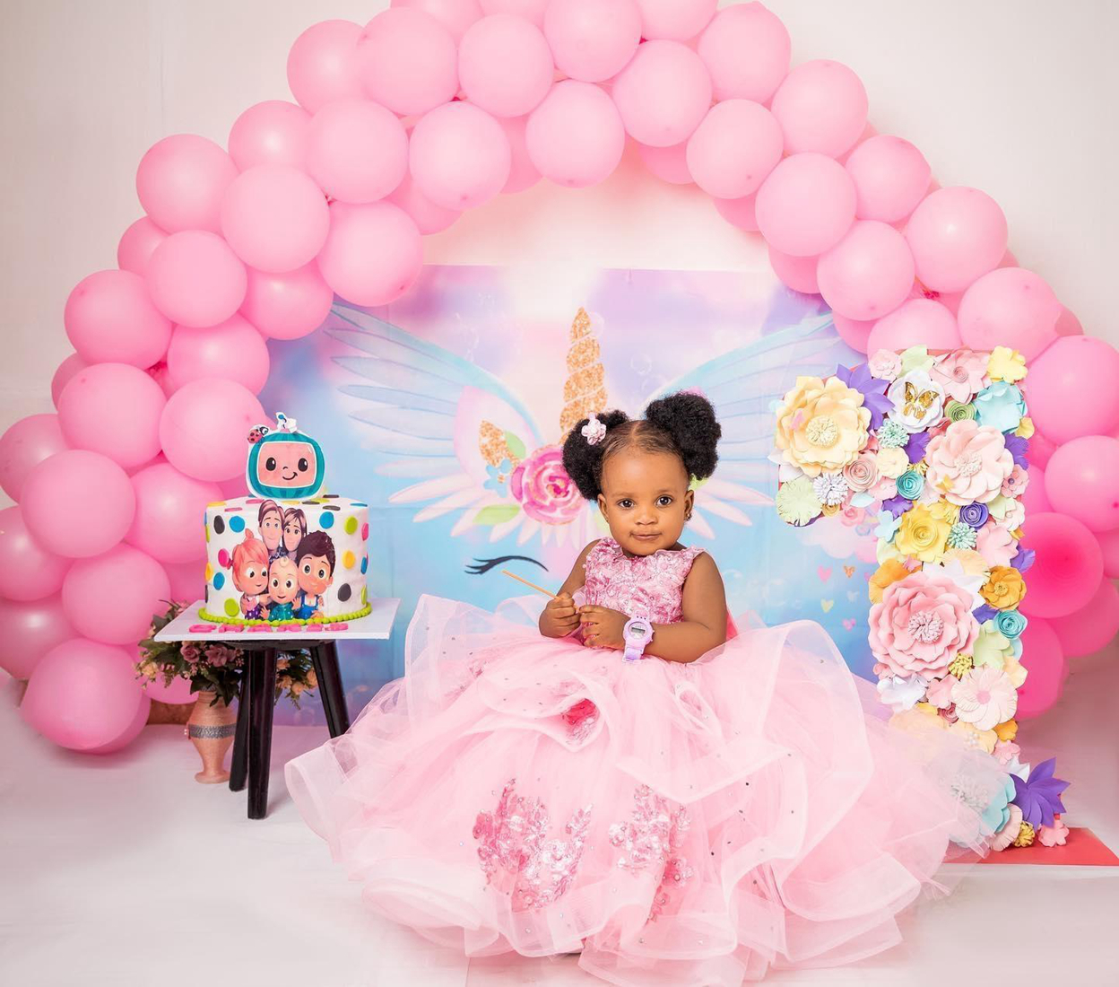 Pink Little Kids' Birthday Party Dresses Flower Girl Dresses Beaded Tiered Tulle Flowergirl Dress Appliqued Lace Princess Queen Ball Gowns For Ma