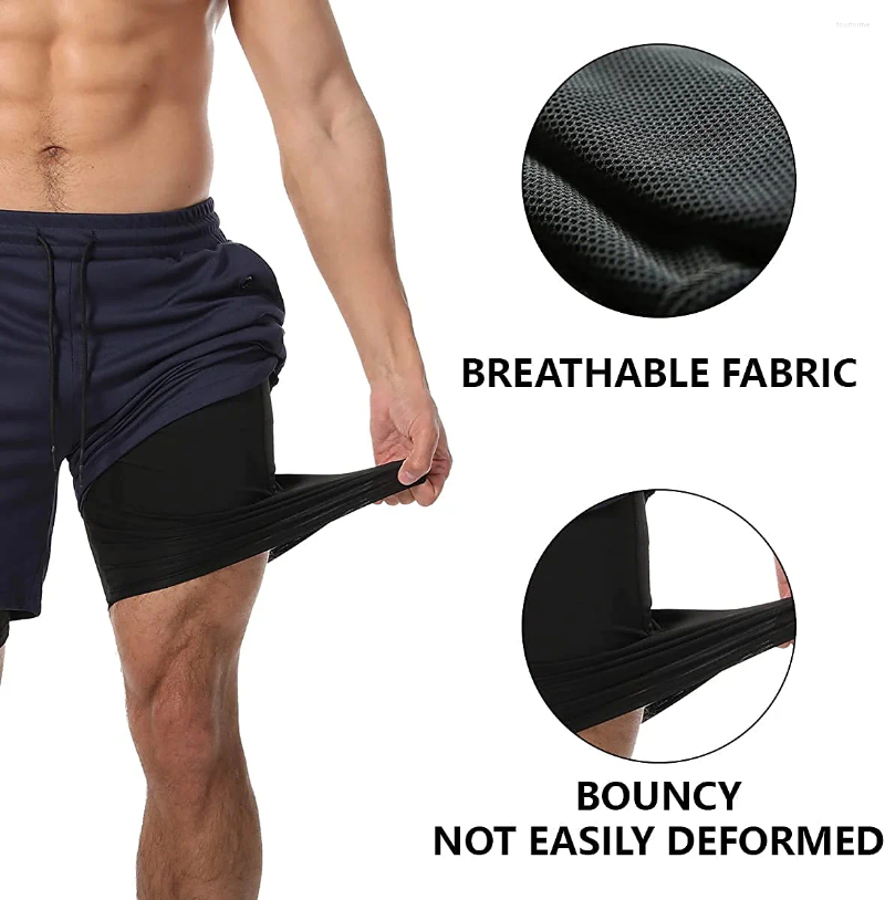 Men's Shorts Anime Berserk Manga Print 2 In 1 Gym Compression Stretchy Sports Quick Dry Fitness Workout Summer