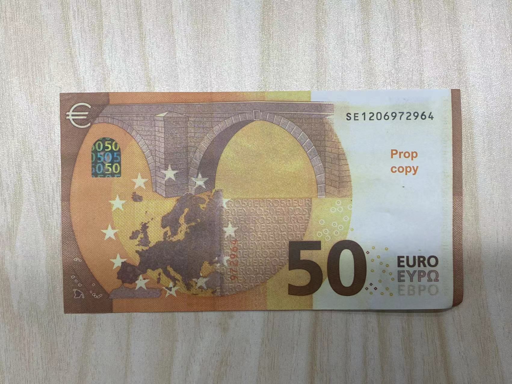 Copy Money Actual 1:2 Size Festive Party Game Currency, Euro Simulation Banknote Prop Ooebb dcc