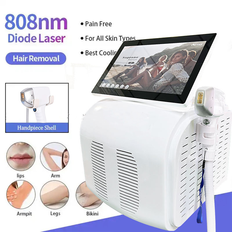 3 Wavelength Ice Platinum Hair Removal 755nm 808nm 1064nm Diode Laser Hair Removal Equipment Portable beauty instrument