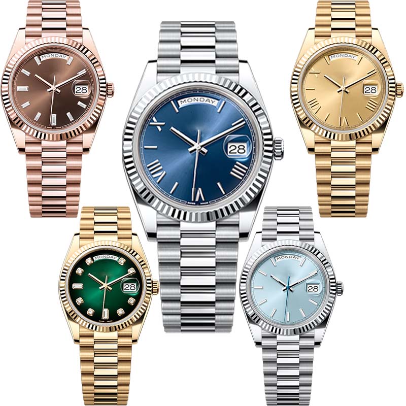Designer day date watch for men women watches high quality daydate luxury automatic movement mens wristwatches mechanical
