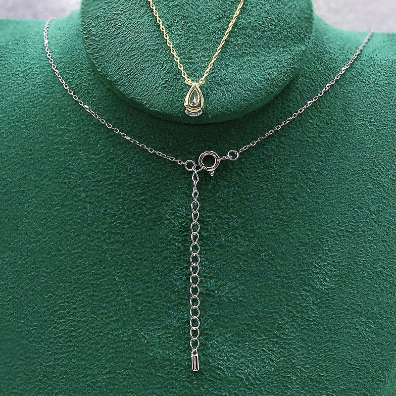 Choucong 2024 Water Drop Pendant Simple Fine Jewelry Real Sterling Sier Pear Cut White Moissanite Dia Gemstones Party Women Gold Earring Gift