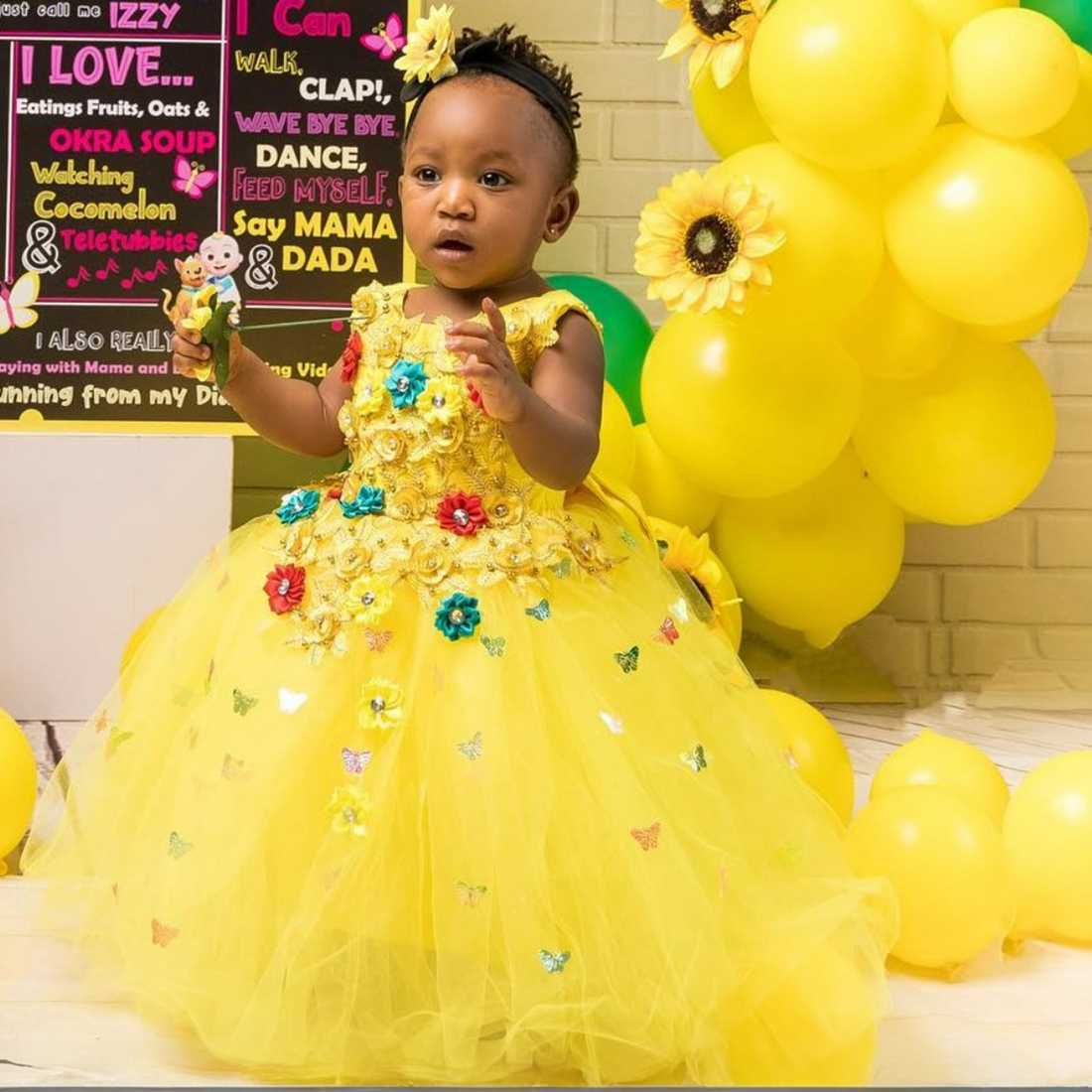 Yellow Little Kids' Birthday Party Dresses Flower Girl Dresses Sheer Neck Beaded Lace Hand Made Flowers Colorful Tiered Tulle Princess Queen Ball