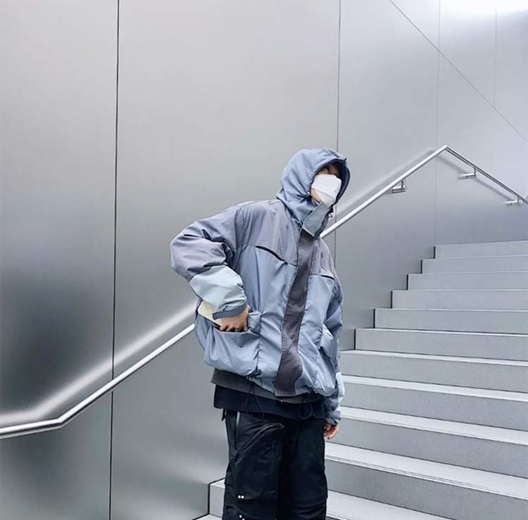 Grailz Project Multi Pocket Soft Shell Sun Protection Sprinkler Jacket Vibe Style for Men Zipper Jacket for Men