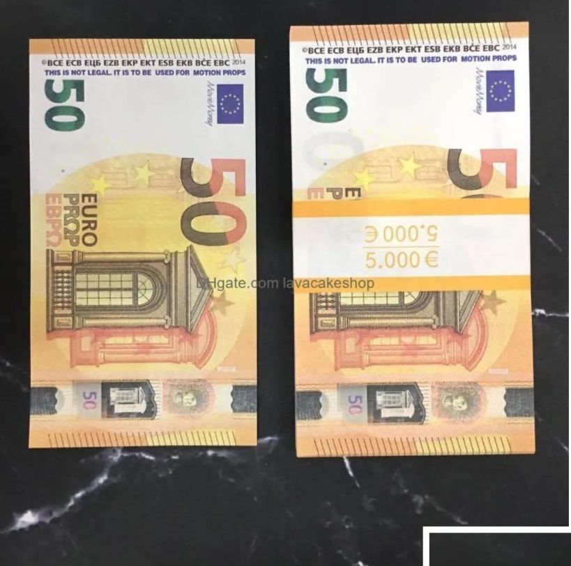 Copy Money Actual 1:2 Size Festive Party Supplies Top Quality Prop Euro 10 20 50 100 Toys Fake Notes Cash Ckgwu ef1