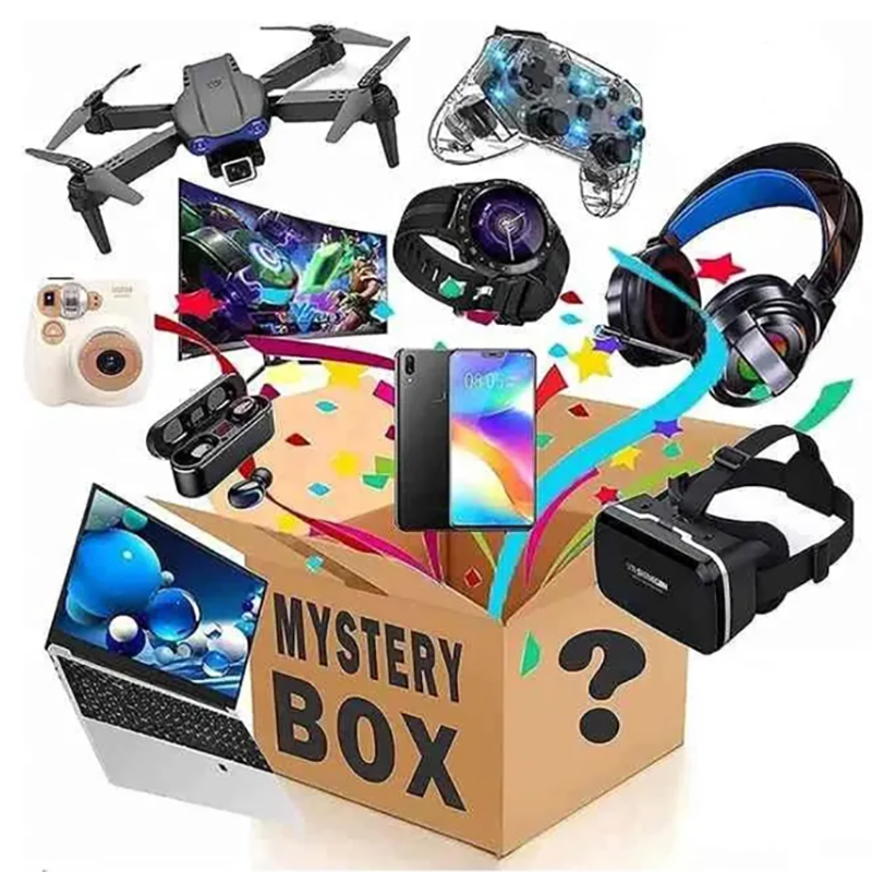Digital Electronic Earphones Lucky Mystery Boxes Toys Gifts There is A Chance to Open:Toys, Cameras, Drones, Gamepads, Earphone More Gift