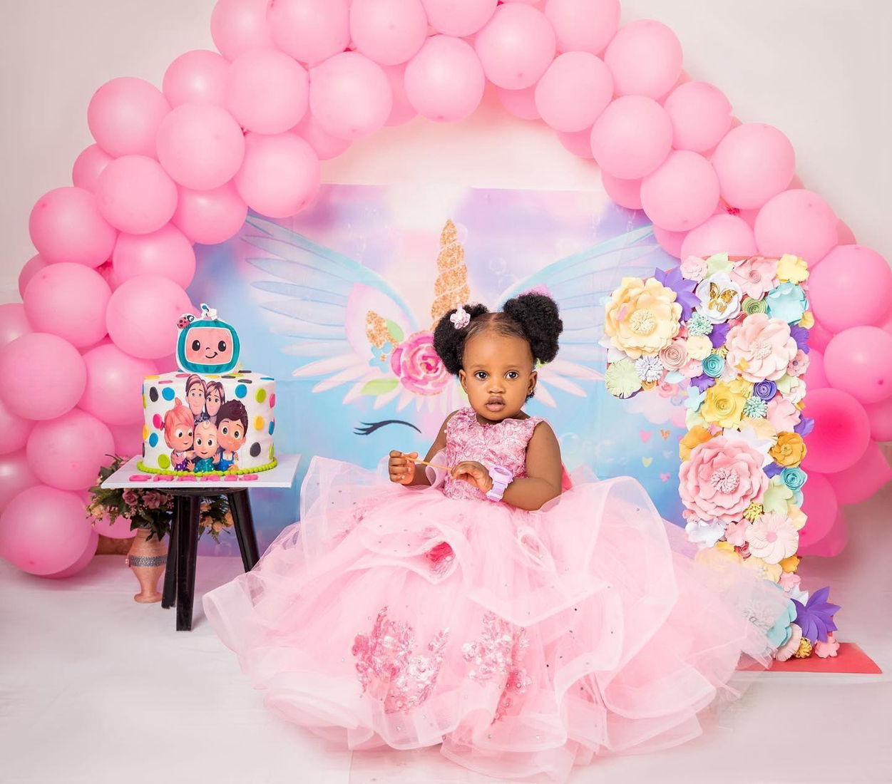Pink Little Kids' Birthday Party Dresses Flower Girl Dresses Beaded Tiered Tulle Flowergirl Dress Appliqued Lace Princess Queen Ball Gowns For Ma