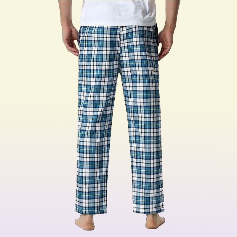 Plaid Mens Pajama Bottom Pants Sleepwear Lounging Relaxed Home PJs Pants Flannel Comfy Jersey Soft Cotton Pantalon Pijama Hombre 29149010