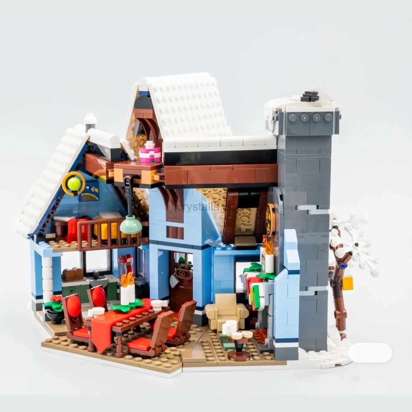 Blocks 10293 Icons Santas Visit Christmas House Model Building Blocks Set for Adults Toys Home Decoration With Xmas Tree Festive Gifts 240120