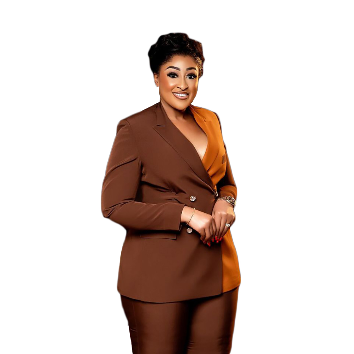 Contrasting Colors Women Pants Suits Formal Double Breasted Office Lady 2 Pieces Mother Of Bride Blazer Tuxedos Custom Made