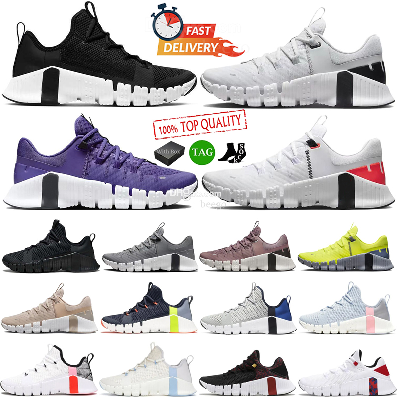 Designer Running Shoes With box Free Metcon 5 4 Marathon 5s Mens Womens Trainers Iron Grey Desert Sand University Gold Triple Black Leopard Outdoor Sneakers Size 36-45