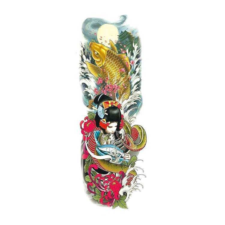 Makeup Arm Tattoo Sticker Skeleton Totem Eternal Eye Style Set TQB Simulation