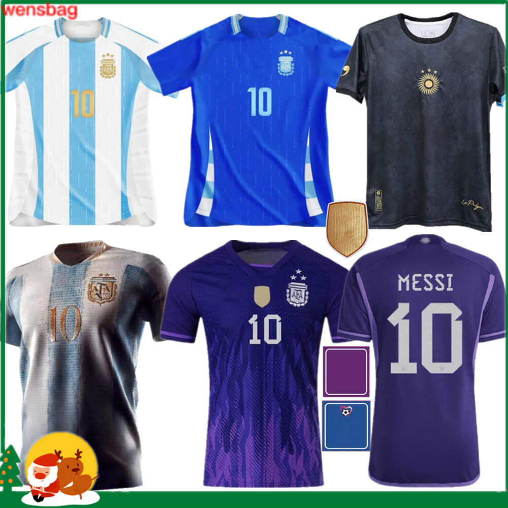 Player / Fans version 2023 3 stars Argentina MESSIS soccer Jerseys 23 24 DYBALA DI MARIA MARTINEZ DE PAUL MARADONA FERNANDEZ sports football shirt Men women kids kit
