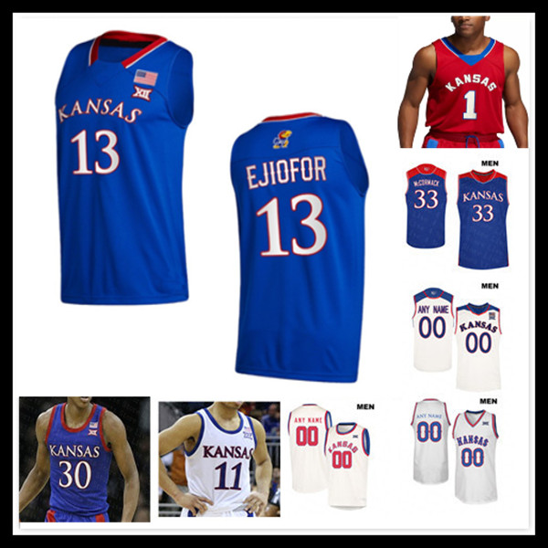 Kansas Jayhawks KU College Basketball Jersey Kevin McCullar Jr. Hunter Dickinson K.J. Adams Dajuan Harris Johnny Furphy Elmarko Jackson Joel Embiid Wilt Chamberlain