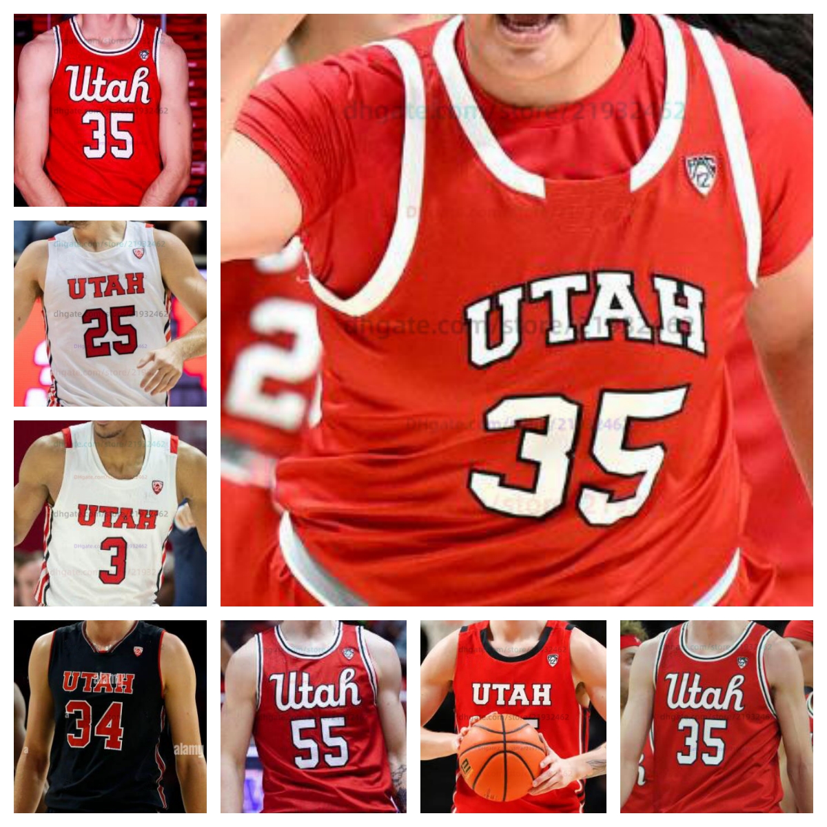 Utah Utes Basketball Jersey NCAA ed jersey Any Name Number Men Women Youth Embroidered 1 Ben Carlson 10 Jake Wahlin 34 Lawson Lovering 45 Jerry Huang