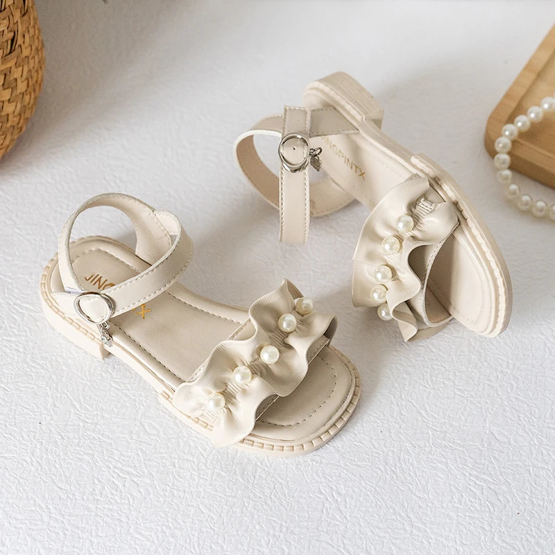 XZVZ Girls Sandals Fashion Girl Princess Shoes Non-slip Lightweight Summer Children's Sandals Soft Comfortable PU Upper Shoes 240118