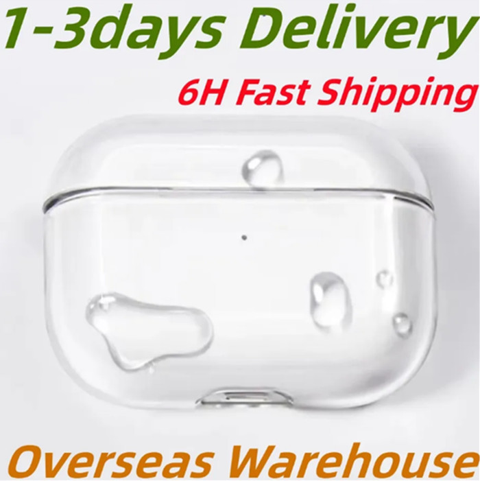 USA Stock delivery Pro 2 2nd Generation air 4 3 pros Headphone Accessories Solid Silicone Protective Earphone Cover pods max Wireless Charging Shockpr