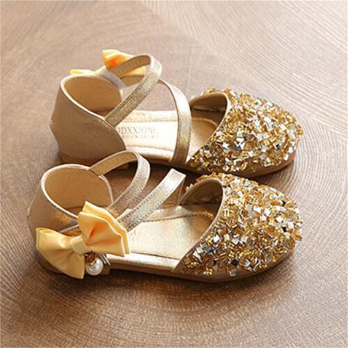 Children Sandals Summer Girl Beach Shoes Princess Wedding Party Sandalia infantil Chaussure Enfant Kids Soft-Soled Sports Shoes