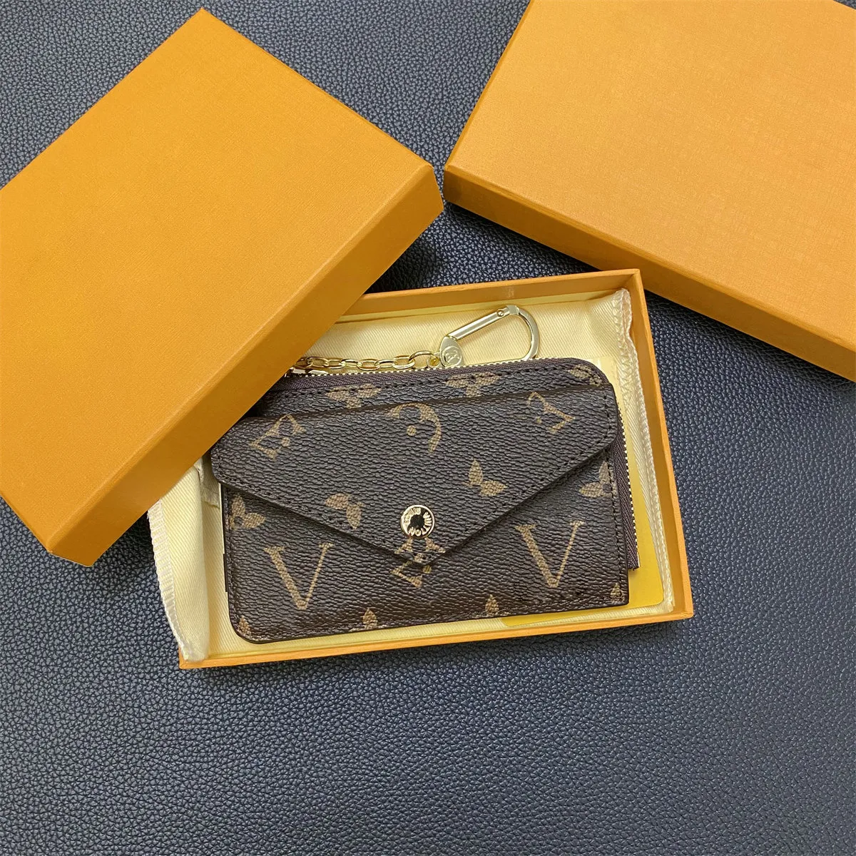 Designer Credit Card Holders For Men Women Mini Wallets High Quality Fashion Genuine Leather Pure Color Design Card Holder Wallets