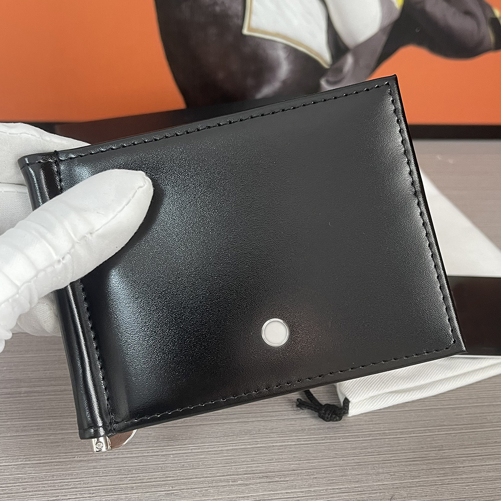 Money Clip Leather Men's Wallet Designer Wallet Credit Card Holder Coin Purse Short Folding Women's Purse With Box