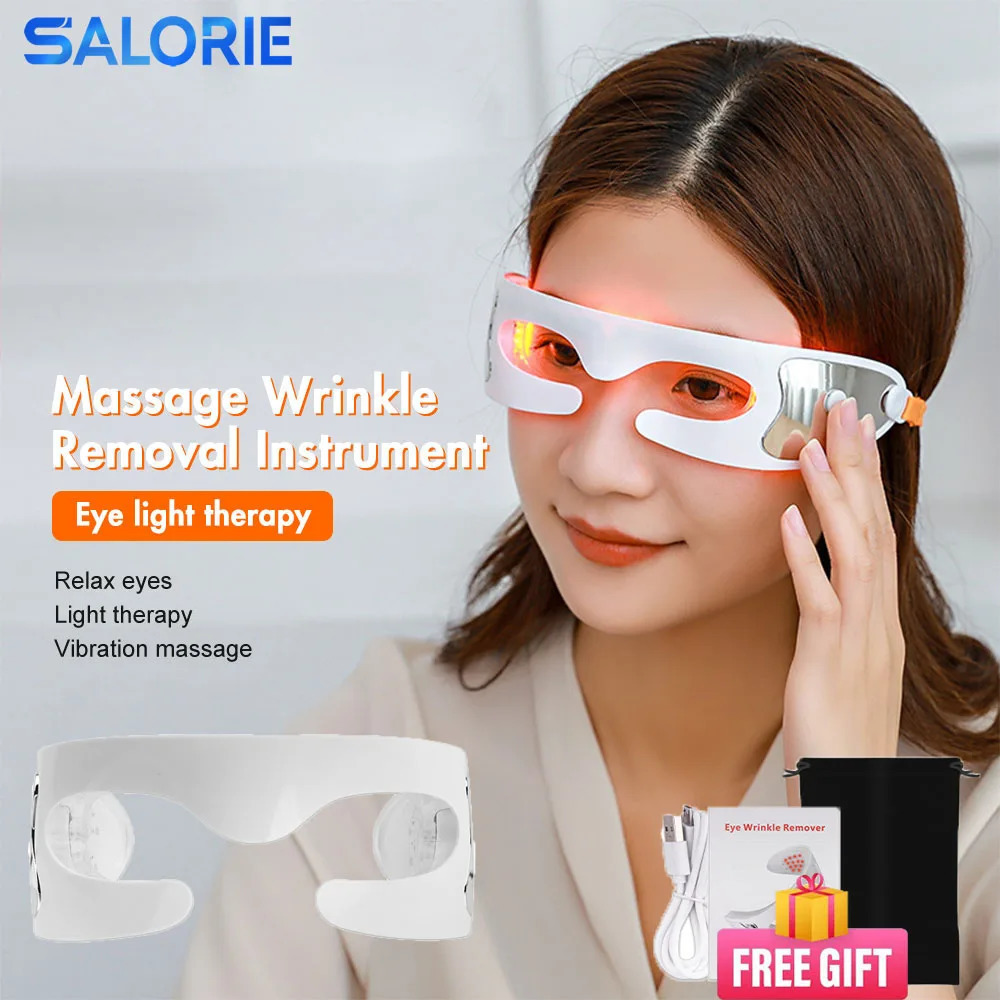 Eye Beauty Masssager LED Pon Therapy Anti Aging Vibration Massage Device Remove Wrinkle Dark Circle Relief Fatigue 240118