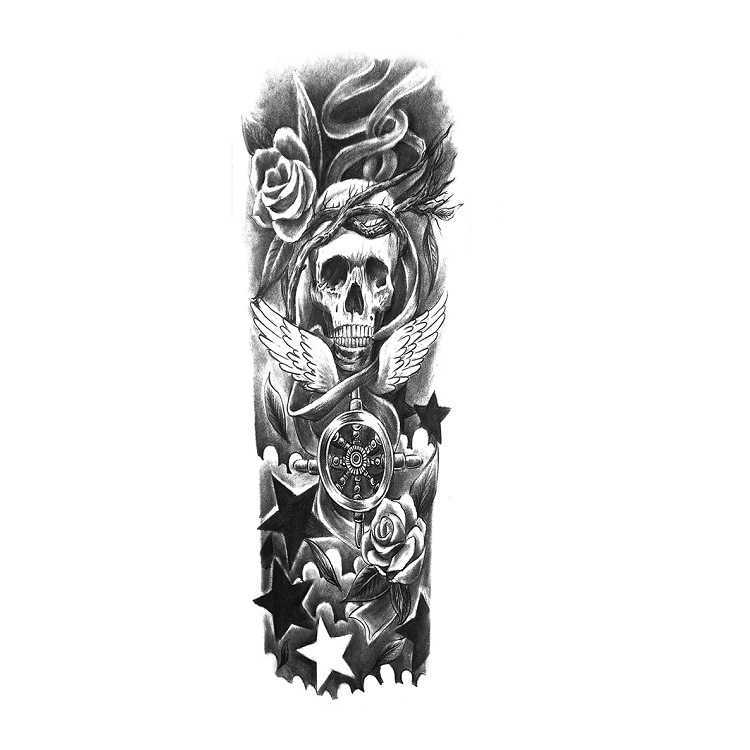 Makeup Arm Tattoo Sticker Skeleton Totem Eternal Eye Style Set TQB Simulation