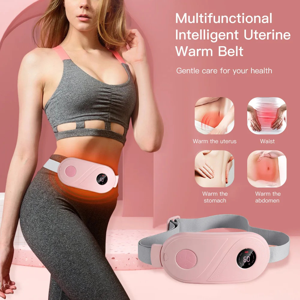 2024 Electric Heating Waist Abdominal Massager for Women Fast Heat Vibrating Waistband Menstrual Period Relief Belt Care 240118