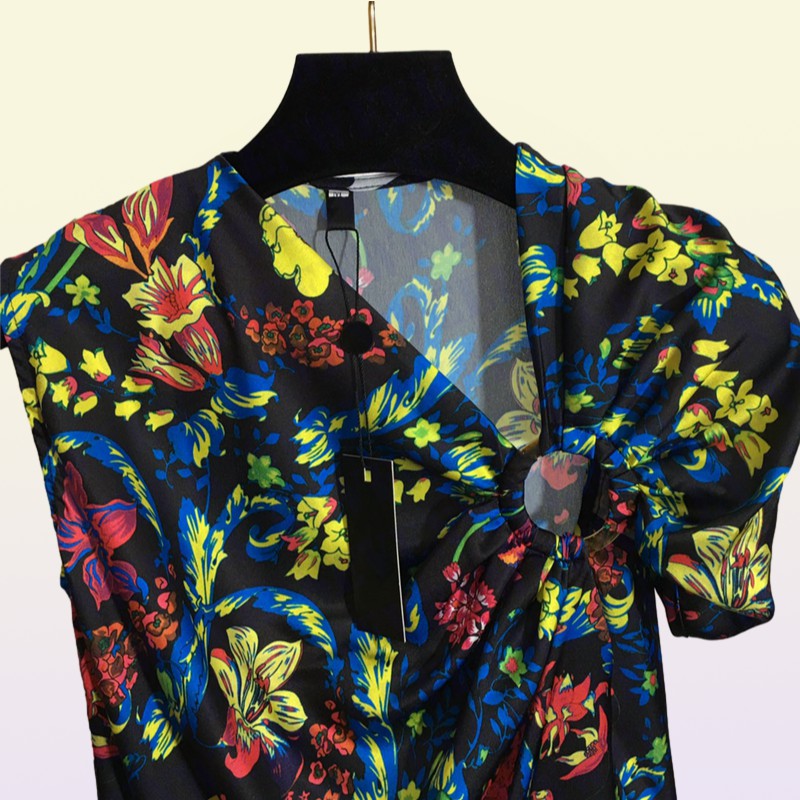 Vintage Printed Womens T Shirts Vest Tops Metal Knot Irregular Short Sleeve Tshirts Tank Summer Design Pullover Clothes