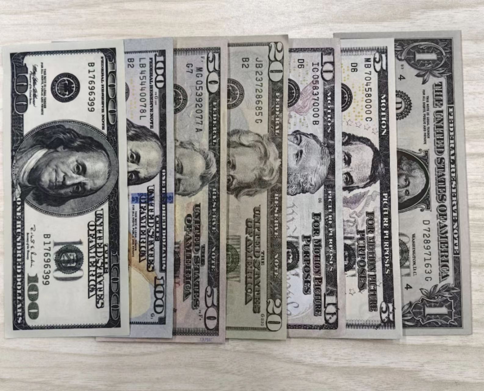 Copy Money Actual 1:2 Size Foreign Coins US Dollars Currency Banknotes Real Collection Tokens Chip Props British Bnsil