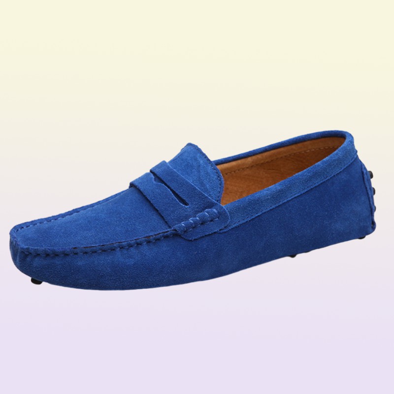 Men Casual Leather Loafers Black Solid Leather Driving Moccasins Gommino Slip on Men Loafers Shoes Male Loafers Big