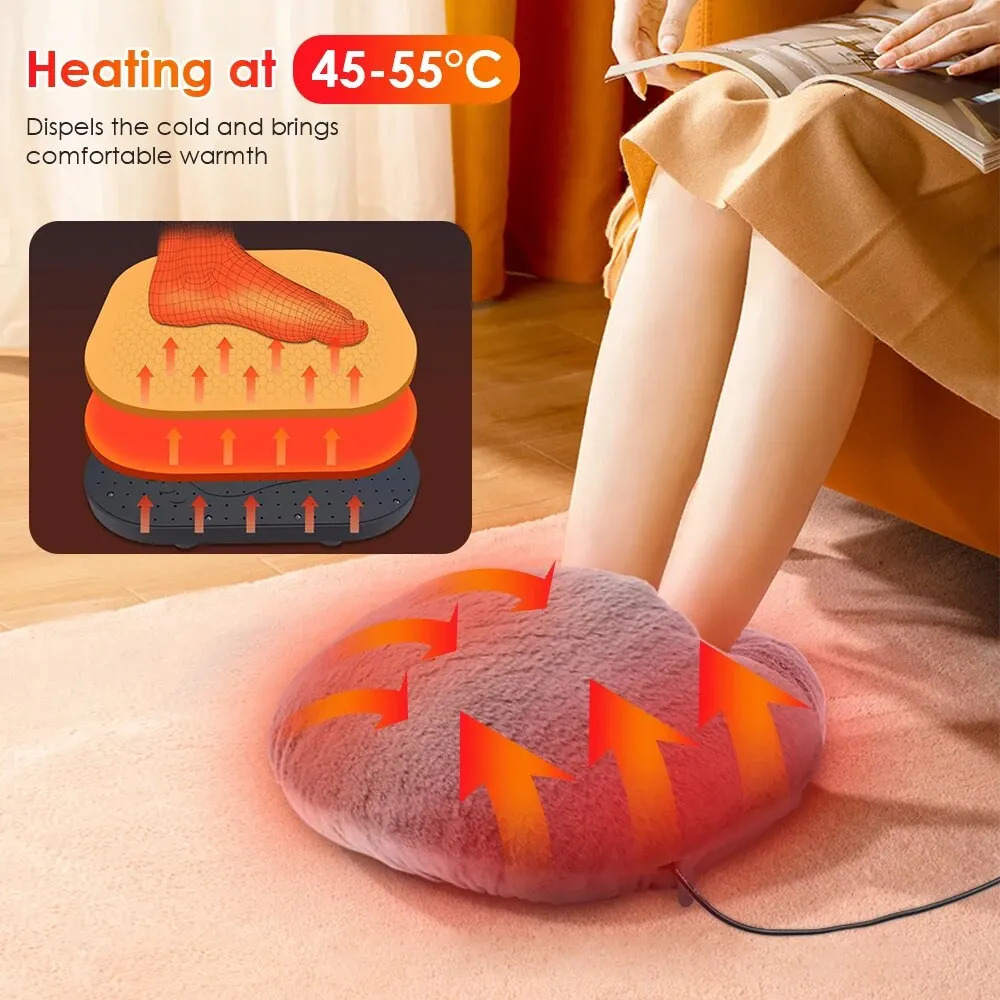 USB Foot Warmer Electric Foot Warming Shoes Foot Warming Device Or Home Office School Fall Winter Essential Warm Feet Artifact 240119