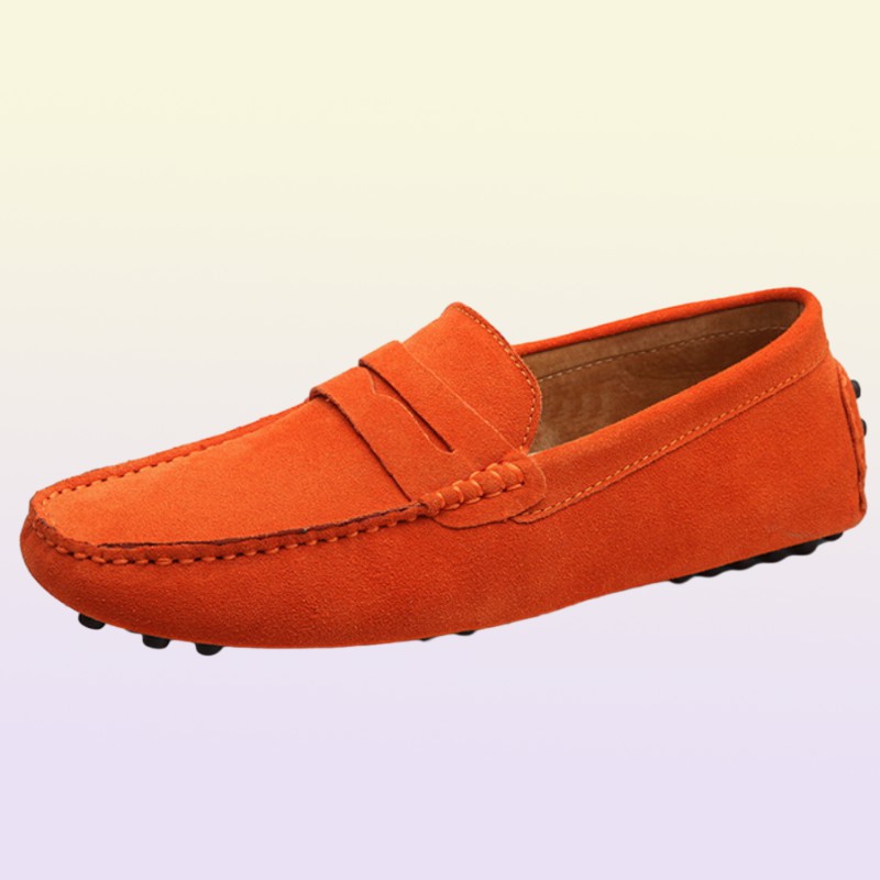 Men Casual Leather Loafers Black Solid Leather Driving Moccasins Gommino Slip on Men Loafers Shoes Male Loafers Big