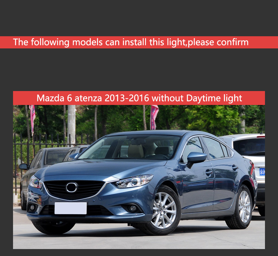 LED Daytime Running Head Light for Mazda 6 Atenza Headlight 2013-2017 Turn Signal High Beam Lamp Car Accessories
